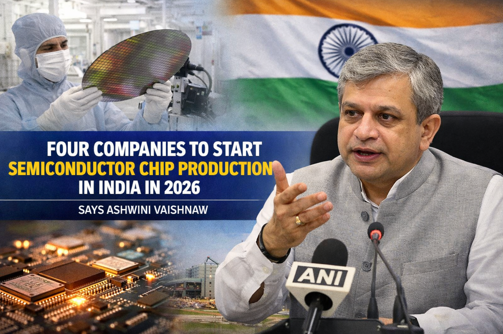 Four Companies to Begin Semiconductor Chip Production in India in 2026, Says Ashwini Vaishnaw